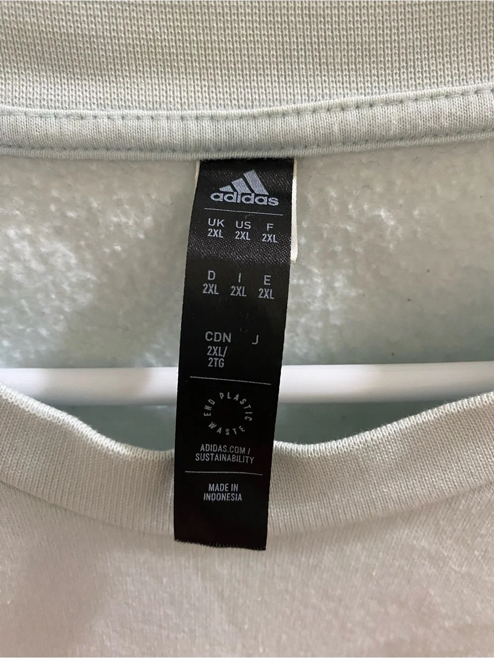 adidas Light Blue Graphic Crewneck Sweatshirt with Blue Accents
